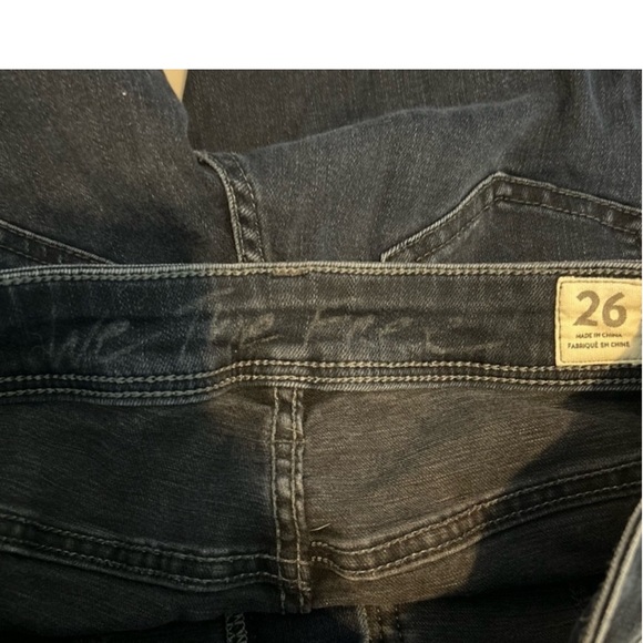 Free People Ivy Jeans Skinny Released Hem 9” Rise Navy 26 - Picture 10 of 11